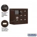 Salsbury Cell Phone Storage Locker - with Front Access Panel - 3 Door High Unit (8 Inch Deep Compartments) - 9 A Doors (8 usable) - Bronze - Surface Mounted - Resettable Combination Locks